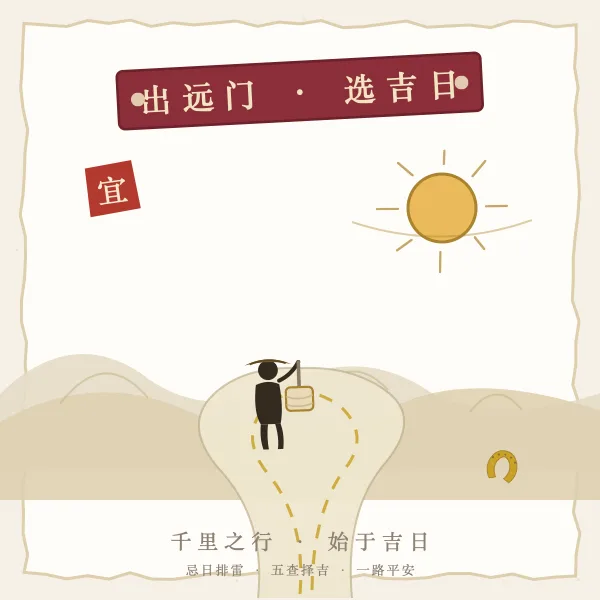 出远门选吉日主视觉图解