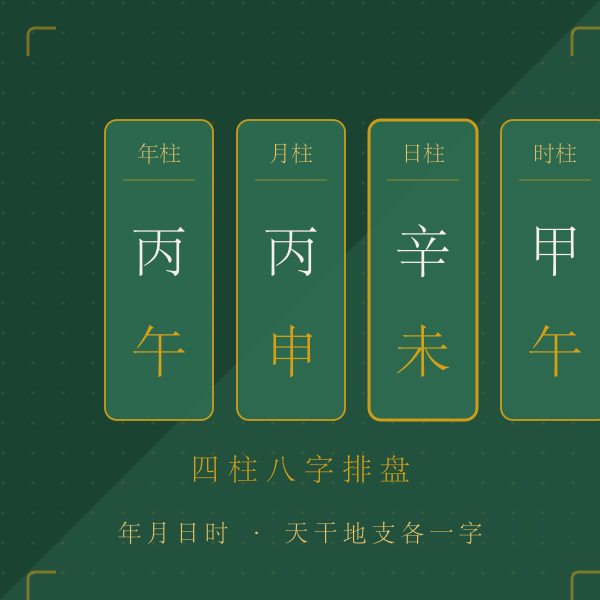 四柱八字排盘示意图解