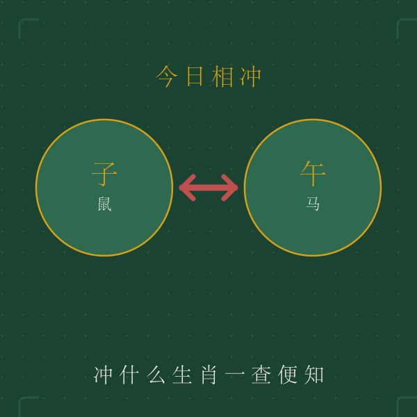 地支对冲方位示意