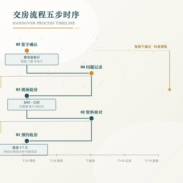 交房流程五步时序与携带资料