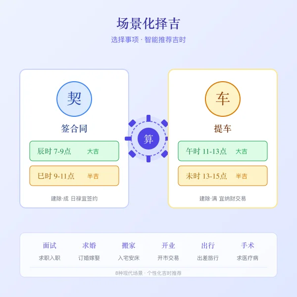场景化择吉时辰推荐图解